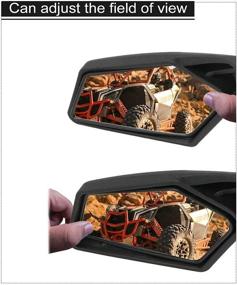 img 2 attached to 🛠️ Motobiker Maverick X3 Side View Mirrors | Compatible with 2017-2022 Can Am Maverick X3 / X3 Max RS DS Turbo RR | Adjustable & Foldable Rear View Racing Mirror | OEM Replacement # 715002898