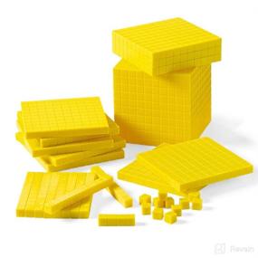 img 2 attached to 🧮 hand2mind Complete Classroom Set of Yellow Plastic Base Ten Blocks: Enhance Place Value and Counting Skills for Kindergarten Mathematics - 161-Piece Manipulative Kit for Elementary Teachers