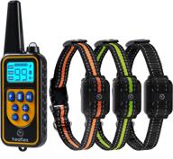 🐶 heaflex 2600ft remote dog training collar with led light, rechargeable & waterproof, beep, vibration, shock - suitable for training up to 3 dogs logo