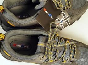img 5 attached to 🥾 Водонепроницаемые туристические ботинки для мужчин | Верх из замши, низкий крой, легкие и дышащие | Противоскользящая обувь для активного отдыха и походов на природе для мужчин
