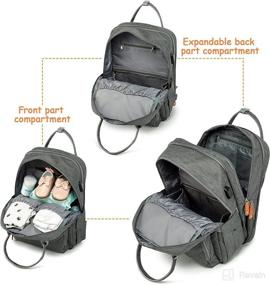 img 2 attached to Backpack Hritok Expandable Changing Pockets Diapering - Diaper Bags