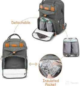 img 1 attached to Backpack Hritok Expandable Changing Pockets Diapering - Diaper Bags