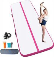 air gymnastics mat 10/13ft inflatable training mats 4in thickness electric pump cheerleading yoga beach home use logo