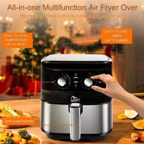 img 2 attached to Uten 5.8Quart Large Electric Air Fryer - Oilless Cooking With 8-In-1 Functionality For Family Meals