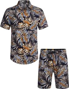 img 3 attached to COOFANDY Flower Hawaiian Casual Button Men's Clothing for Active