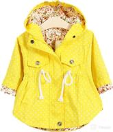 adorable polka dot hooded windbreaker jacket for little girls - perfect spring/autumn outerwear coat! logo