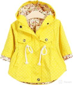 img 2 attached to Adorable Polka Dot Hooded Windbreaker Jacket for Little Girls - Perfect Spring/Autumn Outerwear Coat!