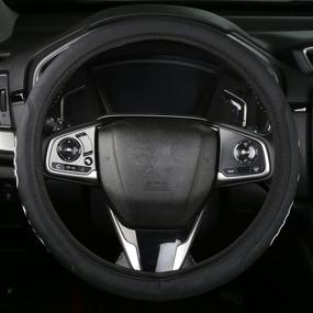 img 3 attached to Retractable Steering Wheel Cover Compatible With Audi Steering Wheel Cover Universal 15Inch