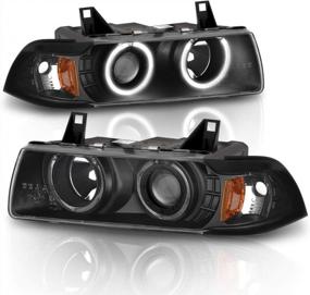 img 3 attached to BMW 3 Series E36 2 Door Projector Headlights G2 Halo Black Amber - Passenger And Driver Side (AmeriLite 1 Pc)