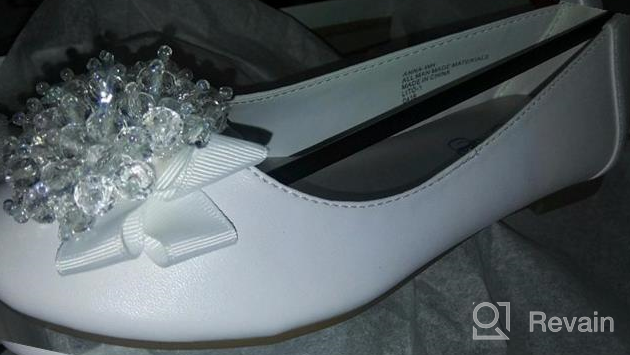 img 1 attached to Swea Pea & Lilli Girls Flats: Elegant Pearl Bow Shoes for Kids review by Lizeth Tucker