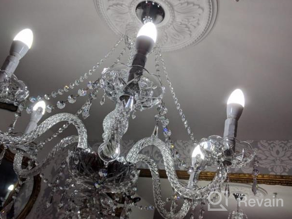 img 1 attached to Saint Mossi Chandelier Modern K9 Crystal Chandelier Lighting, Clear Crystal Ceiling Light Fixture Pendant Lamp For Dining Room Bathroom Bedroom Livingroom With 6-Light review by Matt Pavelko