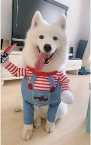 img 1 attached to 🐾 LTTDECO Halloween Costume for Pets: Deadly Doll Chucky Costume - Cute, Scary, and Spooky!