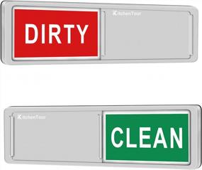 img 4 attached to KitchenTour Clean Dirty Magnet For Dishwasher Upgrade Super Strong Magnet - Easy To Read Non-Scratch Magnetic Silver Indicator Sign With Clear, Bold & Colored Text Silver