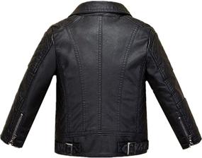 img 3 attached to Stylish PU Leather Jacket For Boys And Girls With Zipper Closure
