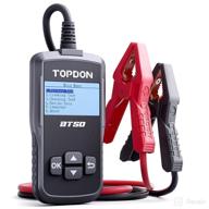🚗 topdon bt50 car battery tester - 12v automotive load tester for 100-2000 cca batteries - cranking & charging system auto test scan tool - digital battery alternator analyzer (ab101 upgraded version) logo