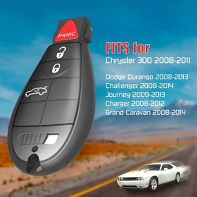 img 3 attached to 🔑 Ключ-пульт Chrysler/Dodge 4-кнопочный ключ для багажника - Подходит для Chrysler 300 2008-2011 / Dodge Durango 2008-2013, Challenger 2008-2014, Journey 2009-2013, Charger 2008-2012, Grand Caravan 2008-2014 (Набор из 2)