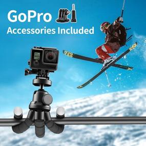 img 2 attached to Aureday Wireless Remote Phone Tripod For IPhone And Android Cell Phone, Flexible Portable Small Tripod With Clip For Video Recording/Vlogging/Selfie