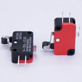 img 1 attached to Twidec/6Pcs Micro Limit Switch Short Hinge Roller Lever Arm Switch For Arduino V-155-1C25
