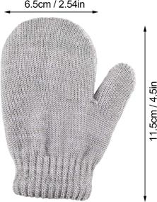 img 3 attached to 🧤 Knitted Toddler Stretch Mittens - Essential Girls' Accessories for Cold Weather