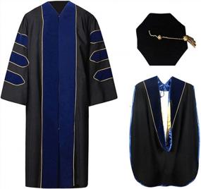 img 1 attached to Докторское платье премиум-класса, капюшон и комплект Tam от GraduationForYou