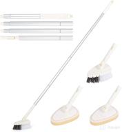 🧽 covisoty 4 pack-2 in 1 cleaning brush kit: tub and tile scrubber brush sponge with 46'' extendable long lightweight handle, interchangeable scrub brush attachment for efficiently cleaning bathtub, shower, bathroom floor logo
