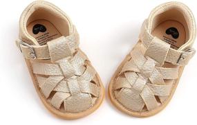 img 2 attached to Infant Sandals Rubber T Strap Toddler Boys' Shoes ~ Sandals