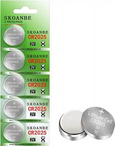 img 4 attached to 5 Packs Of SKOANBE CR2025 Lithium Batteries - 3V 2025 For Enhanced Performance