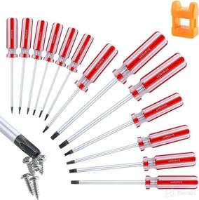 img 4 attached to Uoboeuq 13 Piece Magnetic Screwdrivers T4、T5、T6、T7、T8、T9、T10、T15、T20、T25、T27、T30、T40