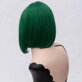 img 1 attached to Get Party-Ready With TSNOMORE Green Shoulder-Length Bob Wig - Perfect For Halloween And Cosplay!