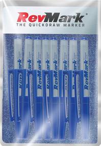img 4 attached to RevMark Industrial Marker - Blue Permanent Ink - Standard Tip - Pack Of 8 - Made In The USA - Optimized For SEO