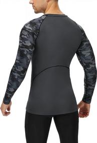 img 2 attached to 3 Pack Men'S Long Sleeve Compression Shirts For Workout, Baseball, Running & More!