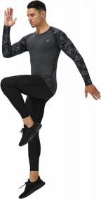img 1 attached to 3 Pack Men'S Long Sleeve Compression Shirts For Workout, Baseball, Running & More!