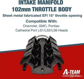 img 1 attached to A-Team Performance - Enhanced 102mm Throttle Body Sheet Metal Intake Manifold with EFI - Perfect Fit for Chevy, GMC, Pontiac LS LS1 LS2 LS6 (Black)