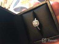 img 1 attached to Stunning 1 1/3 CTW Cushion-Cut Moissanite Engagement Ring In 14K White Gold By Kobelli review by Angie Johnson