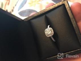 img 6 attached to Stunning 1 1/3 CTW Cushion-Cut Moissanite Engagement Ring In 14K White Gold By Kobelli