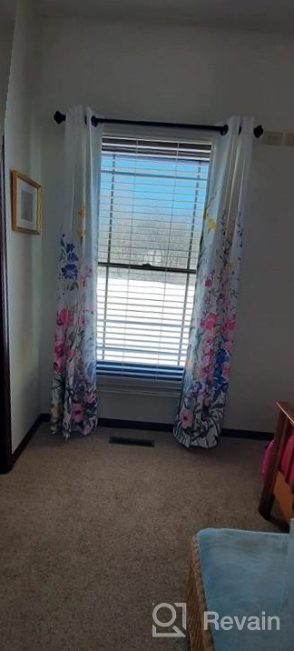 img 1 attached to 🌸 Kotile Floral Curtains for Bedroom Girls - Red Pink 95 Inch Length, 2 Panel Set: Grommet Print Flower Pattern, Thermal Insulated Room Darkening Curtains for Living Room review by Mitch Warner
