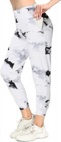 img 4 attached to Женские спортивные штаны для бега: спортивные штаны с высокой талией и карманами для тренировок и бега - Mesily