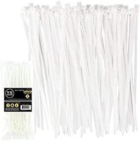 img 2 attached to 🔗 YS Industries 100 Pack of 8 Inch Multi-Purpose Self Locking Nylon Cable Ties in White