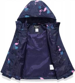 img 3 attached to Lightweight Waterproof Hooded Raincoats With Lining - Spmor Rain Jackets For Boys And Girls, Ideal Windbreakers For Kids