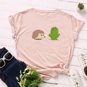 img 2 attached to CiWei Women'S Cute Cat Short Sleeve Graphic T-Shirt - Pink Cotton Tee For Casual Wear - INewbetter Top, Size S