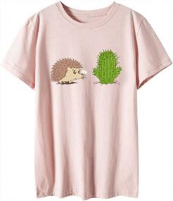 img 1 attached to CiWei Женская футболка с коротким рукавом с изображением милого кота — розовая хлопковая футболка для повседневной носки — топ INewbetter, размер S