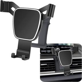 img 4 attached to LUNQIN Car Phone Holder: Stylish Mazda 3 Auto Accessories with Navigation Bracket and Interior Decoration - Secure Mobile Cell Phone Mount