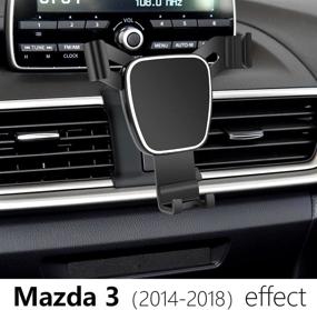 img 3 attached to LUNQIN Car Phone Holder: Stylish Mazda 3 Auto Accessories with Navigation Bracket and Interior Decoration - Secure Mobile Cell Phone Mount