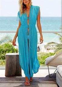 img 1 attached to 👙 Wander Agio Swimsuit Cover-ups for Women - Sunscreen Clothing via Swimsuits & Beachwear