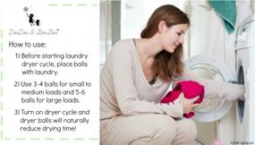 img 2 attached to Organic Wool Dryer Balls, Natural Fabric Softener, 6 Pack, DorDor & GorGor XL, Made In New Zealand, Reusable