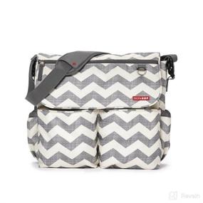 img 4 attached to Skip Hop Dash Signature Messenger Diaper Bag, Chevron: Ultimate Convenience and Style in One!