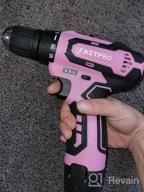img 1 attached to Power Up With The FASTPRO 42-Piece 12V Pink Drill Kit: Cordless Drill Driver, Lithium-Ion Battery, Charger And Tool Bag Included! review by Tyrone Narvaez