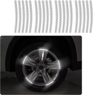 🚴 nuoozy reflective wheel rim stripe decal sticker for motorcycle car bicycle | waterproof sliver (20pcs) | enhanced night visibility логотип