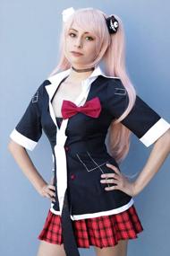 img 3 attached to 🎀 C-ZOFEK Light Pink Junko Enoshima Cosplay Wig with Two Clips (Pink)