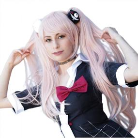 img 4 attached to 🎀 C-ZOFEK Light Pink Junko Enoshima Cosplay Wig with Two Clips (Pink)